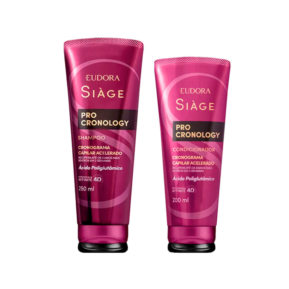 Kit Eudora Siàge Pro Cronology  Shampoo 250 ml + Condicionador 200 ml