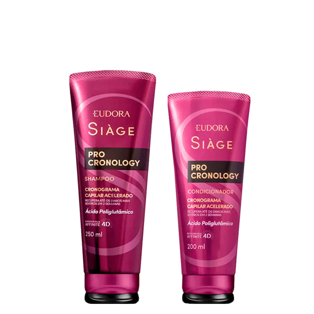 Kit Eudora Siàge Pro Cronology  Shampoo 250 Ml + Condicionador 200 Ml