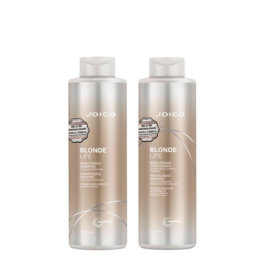 Kit Joico Professional Blonde Life Brightening  Shampoo 1000 ml + Condicionador 1000 ml