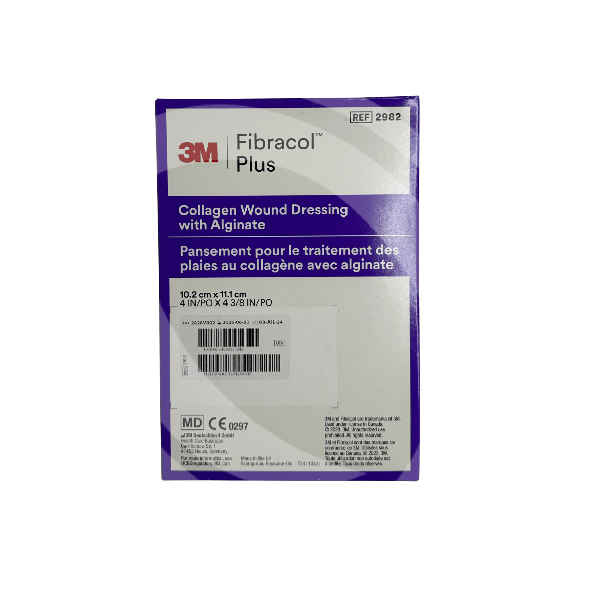 Curativo Fibracol Plus Systagenix 10,2cm× 11,1 cm 1 Unidade 3M