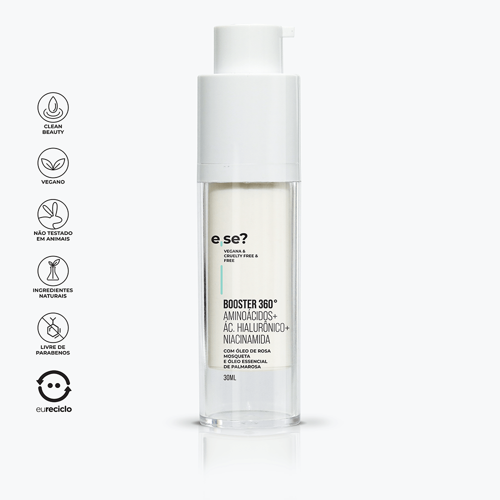 Hidratante Facial Booster 360º Aminoácidos + Ácido Hialurônico + Niacinamida 30ml