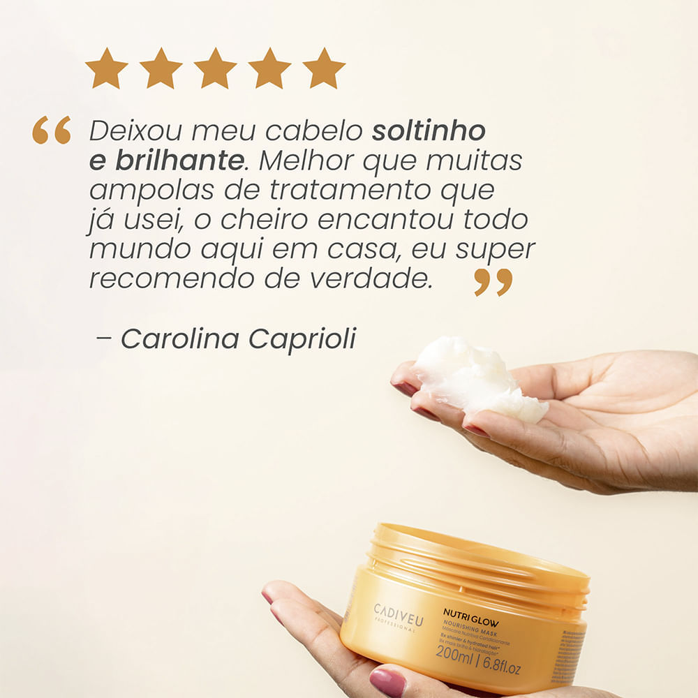 Máscara de Nutrição Nutri Glow Cadiveu 200ml
