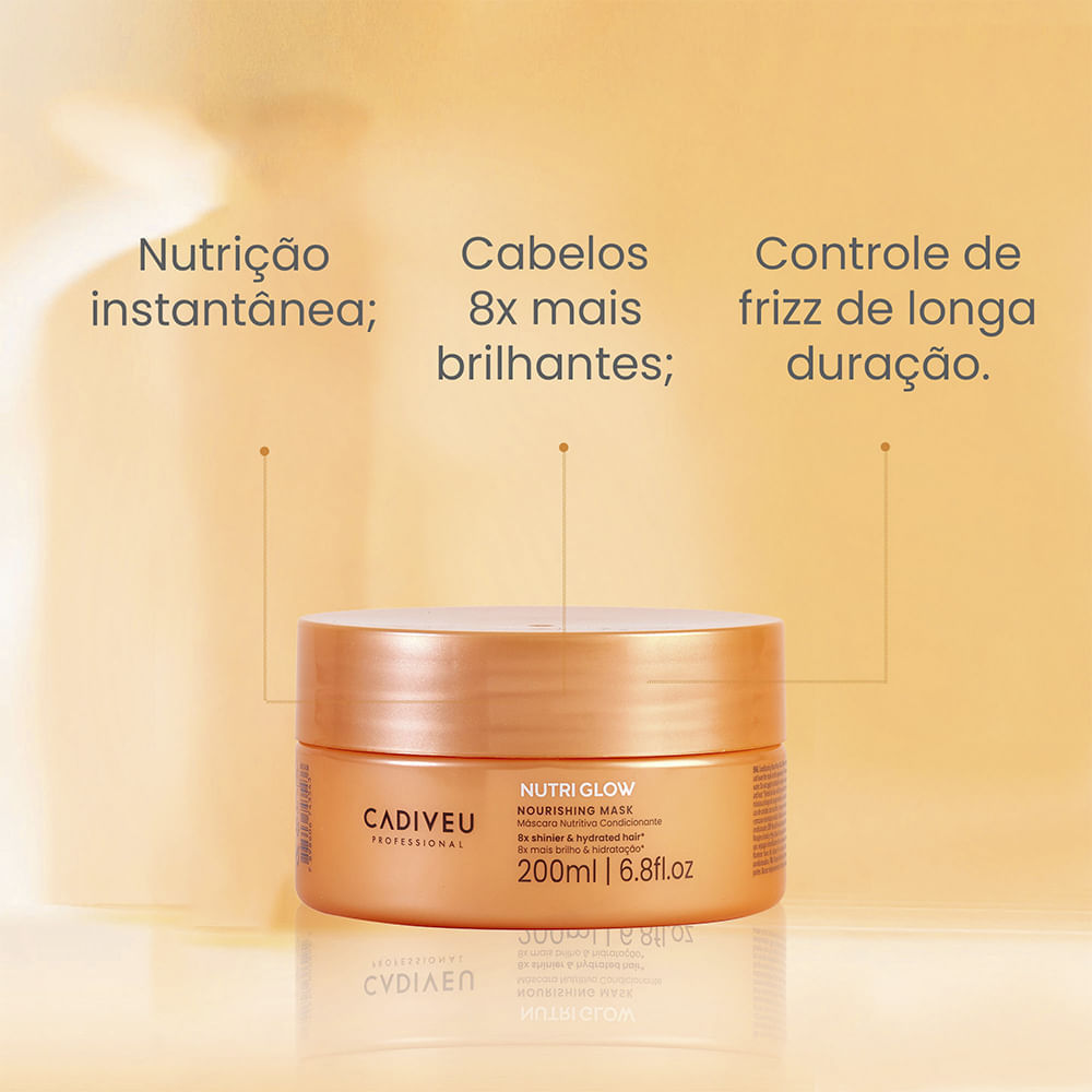 Máscara de Nutrição Nutri Glow Cadiveu 200ml