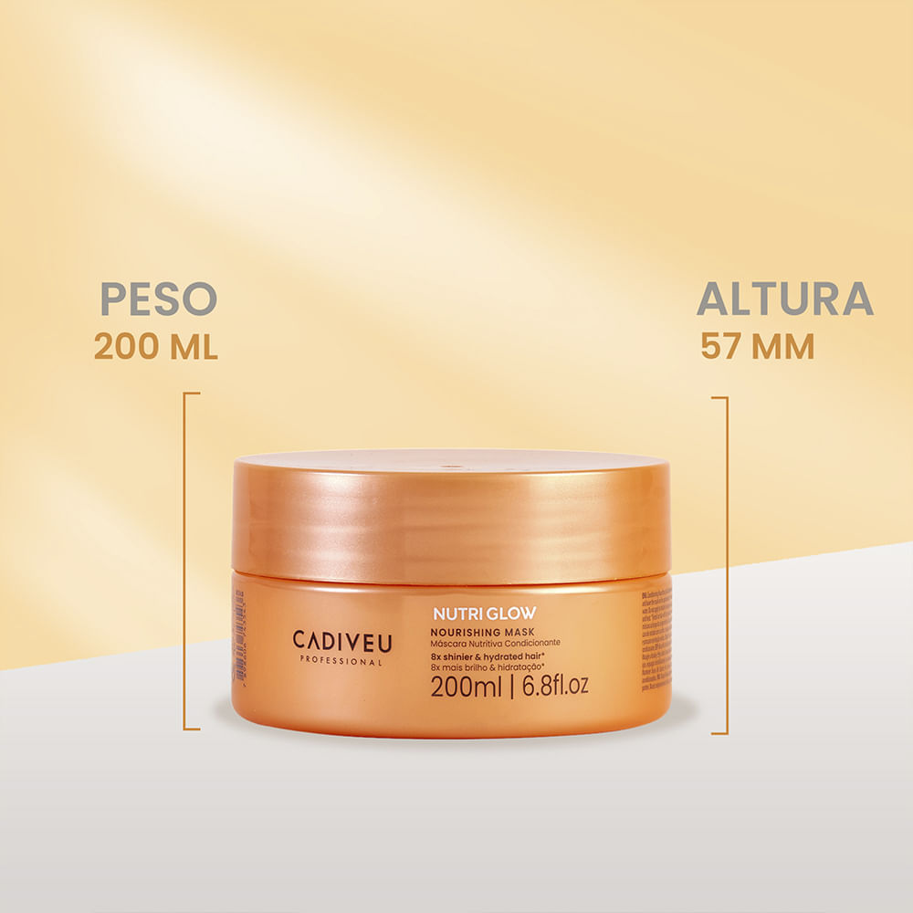 Máscara de Nutrição Nutri Glow Cadiveu 200ml