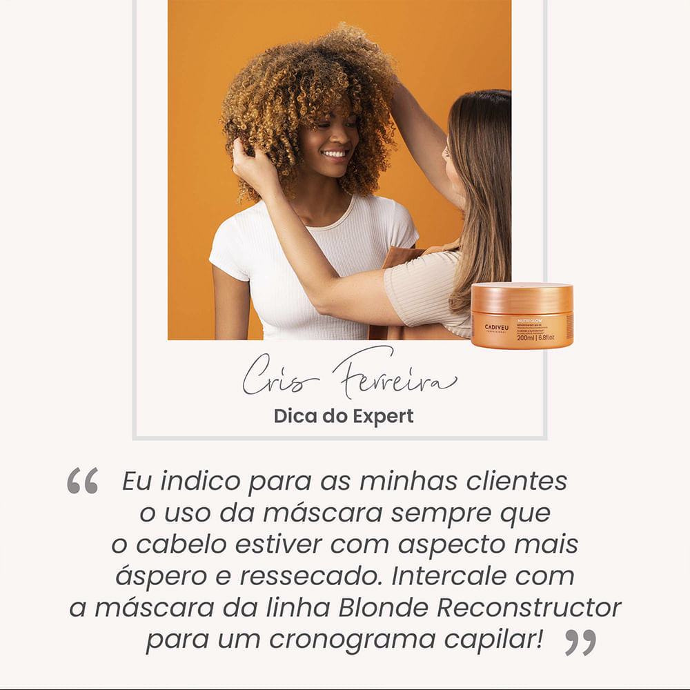 Máscara de Nutrição Nutri Glow Cadiveu 200ml