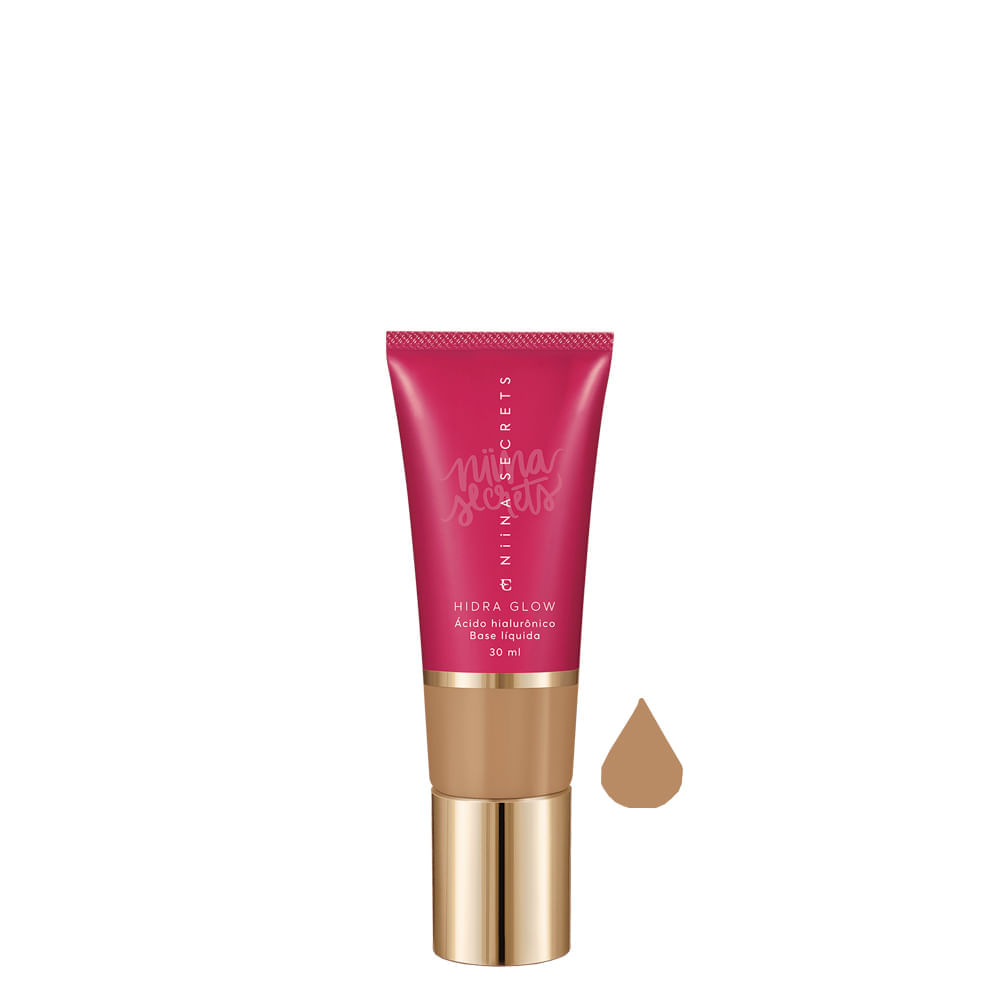 Base Líquida Natural Niina Secrets Hidra Glow 55 Eudora 30ml
