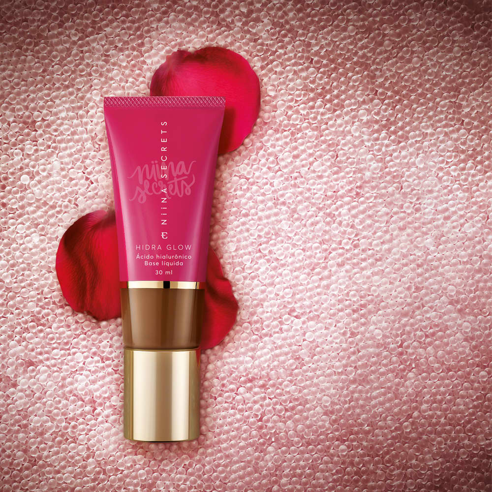 Base Líquida Natural Niina Secrets Hidra Glow 55 Eudora 30ml