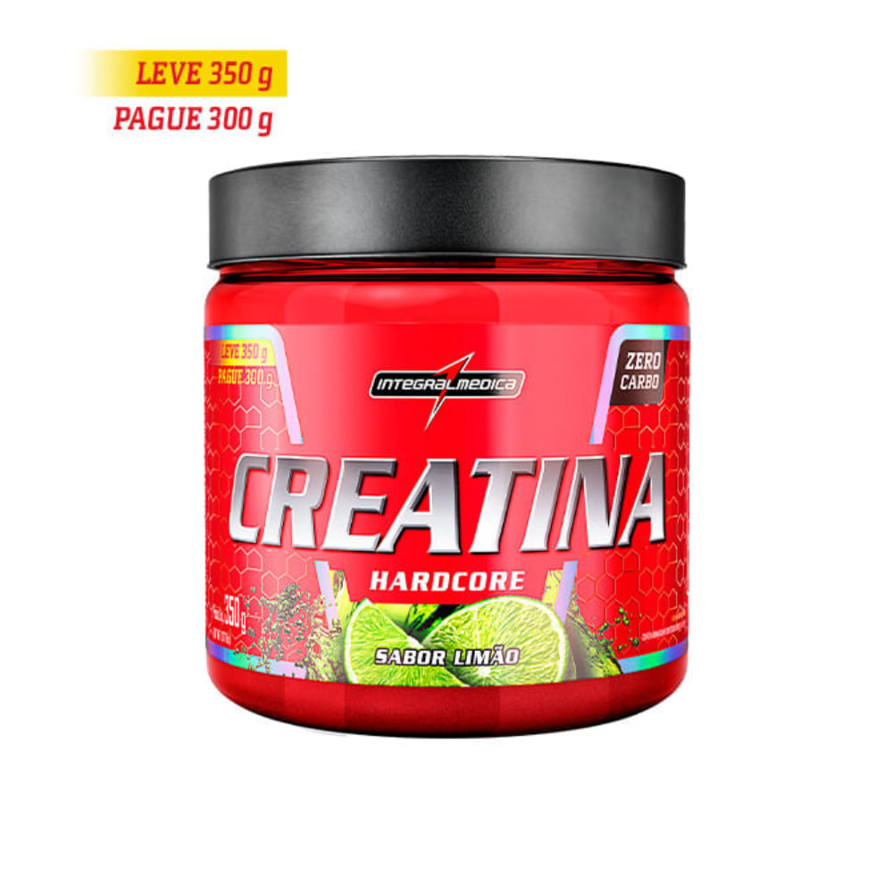 Creatina Hardcore Integralmédica Sabor Limão 350g