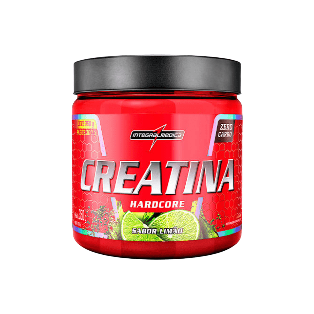 Creatina Hardcore Integralmédica Sabor Limão 350g