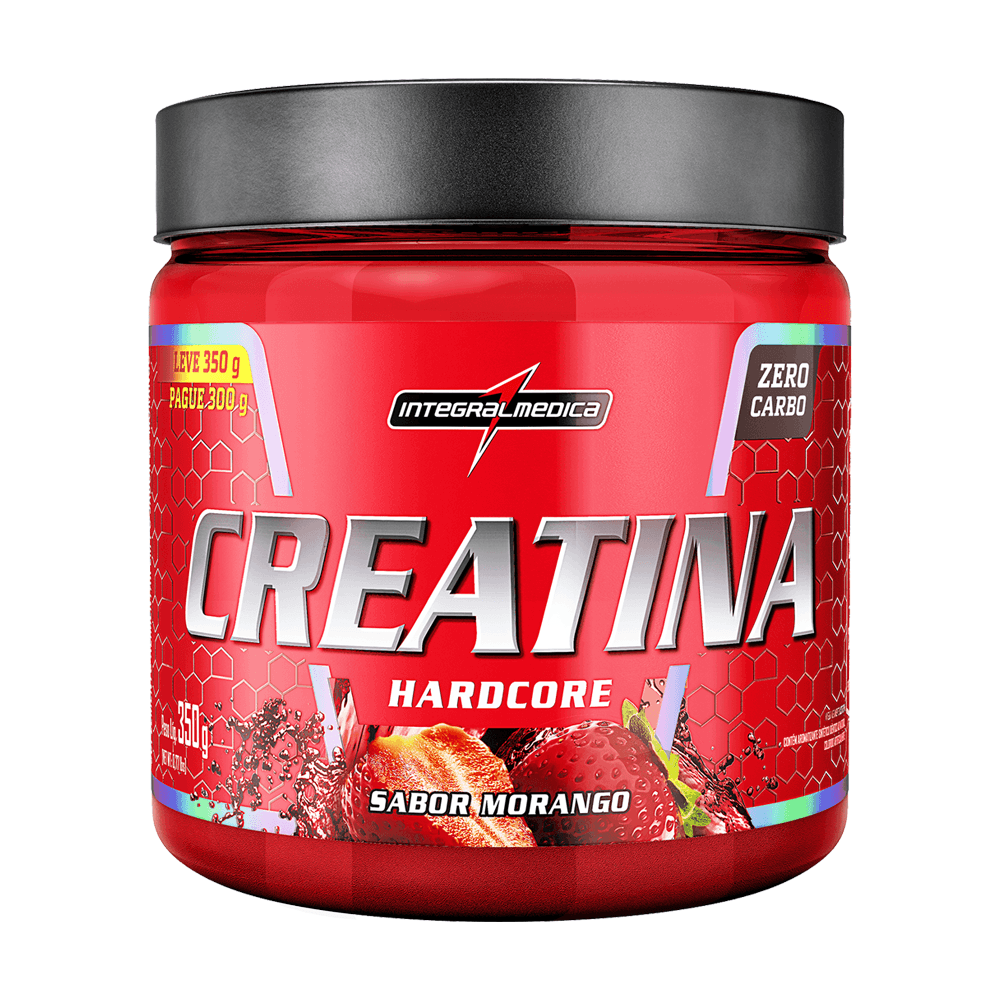 Creatina Hardcore Integralmedica Sabor Morango 350g