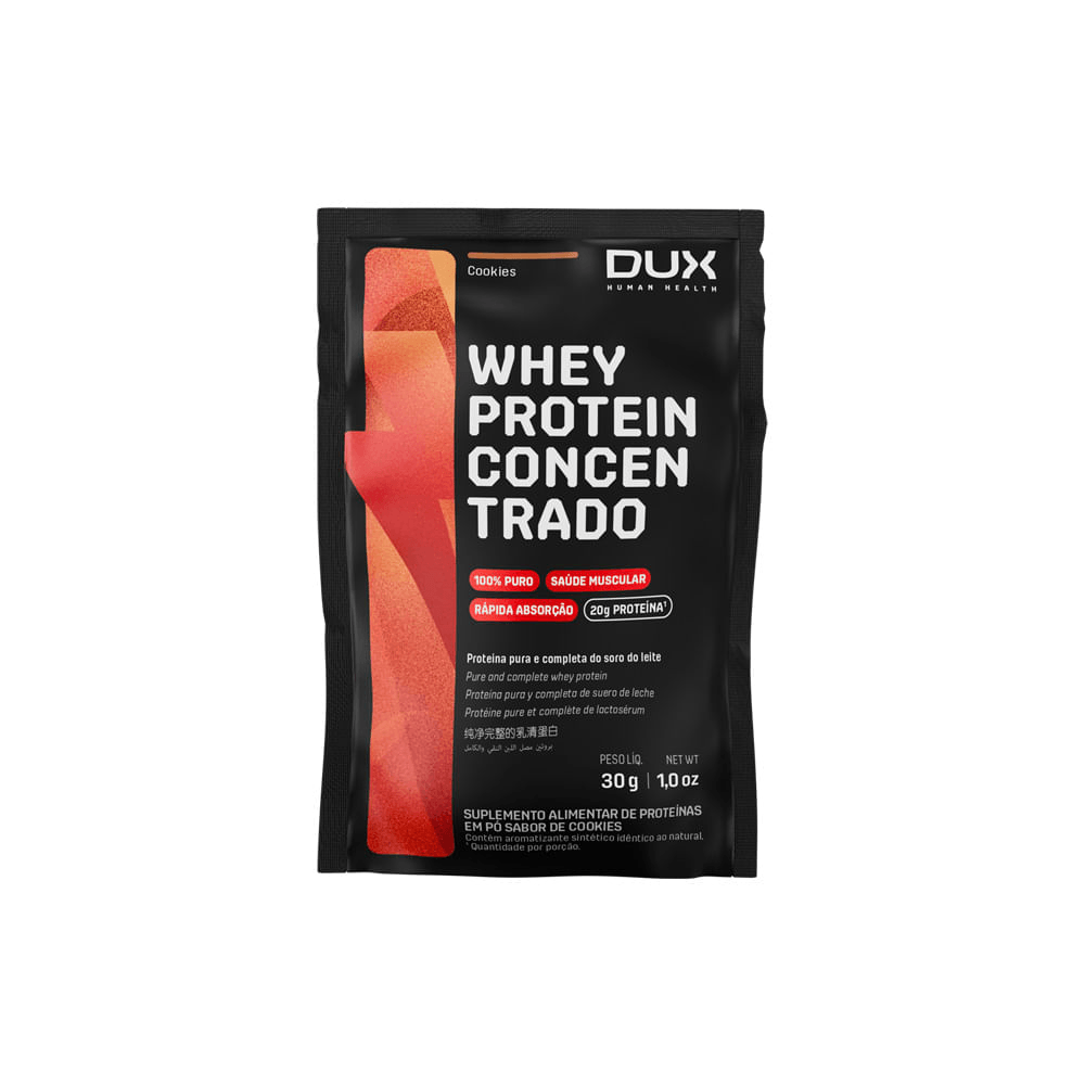 Whey Protein Concentrado Dux Nutrition Sachê Cookies 20g