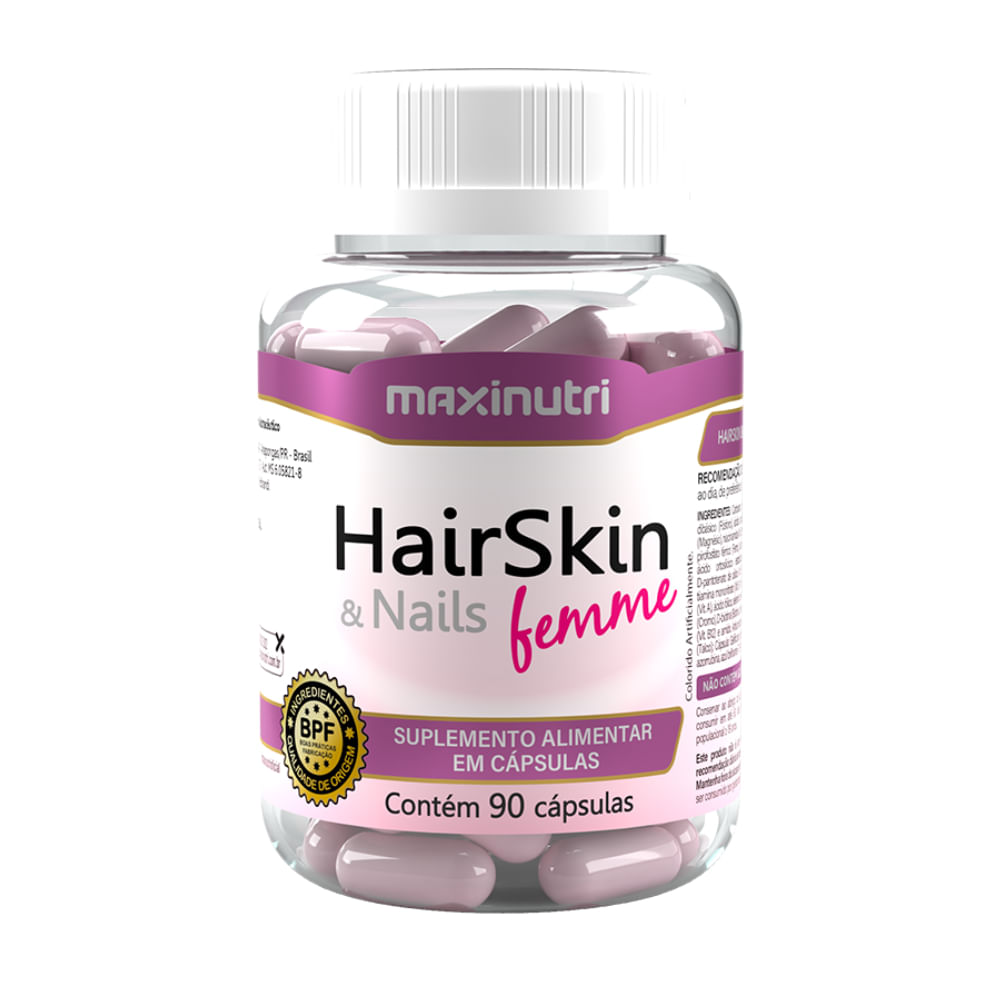 MULTIVITAMÍNICO CABELO, PELE E UNHAS MULHER MAXINUTRI 90CPS