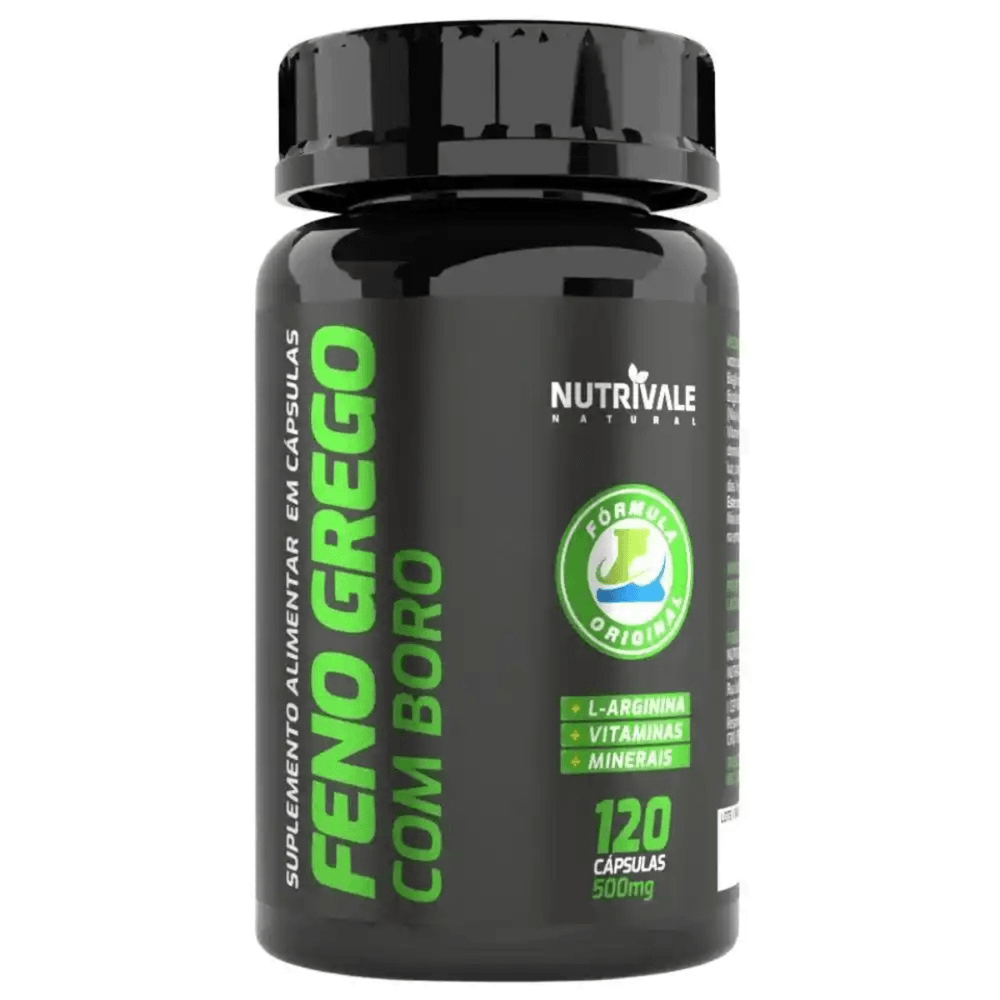Suplemento Natural Feno Grego com Boro Nutrivale 120 Cápsulas