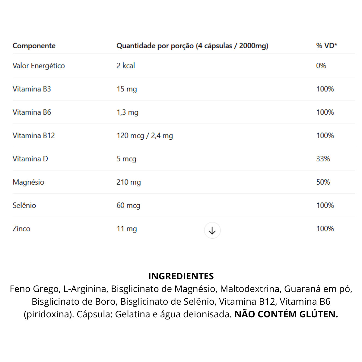 Suplemento Natural Feno Grego com Boro Nutrivale 120 Cápsulas