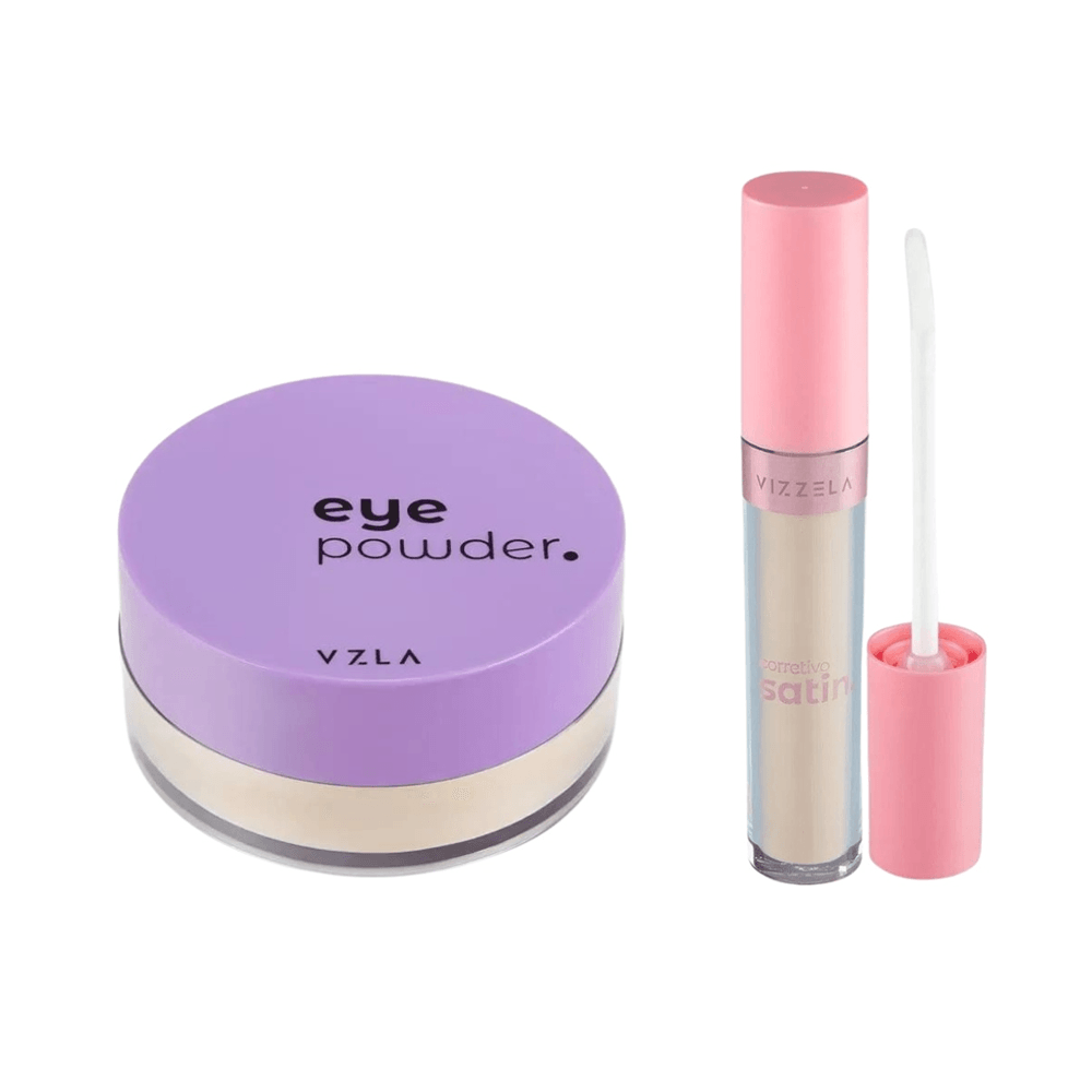 Kit Eye Powder 02 + Corretivo Satin Vizzela