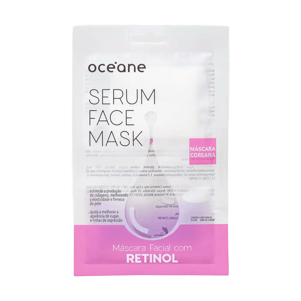 Máscara Facial com Retinol Sérum Face Mask 20ml
