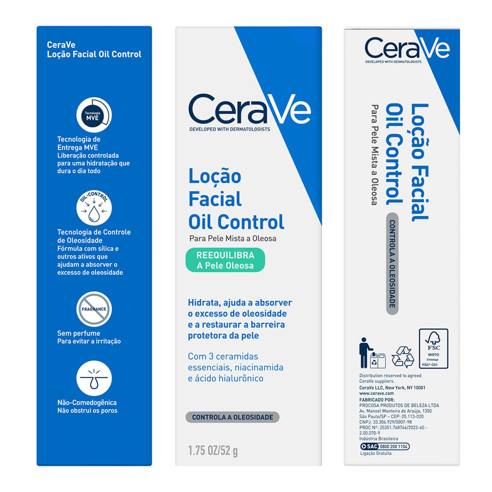 Loção Facial Hidratante com Controle de Oleosidade CeraVe 52g