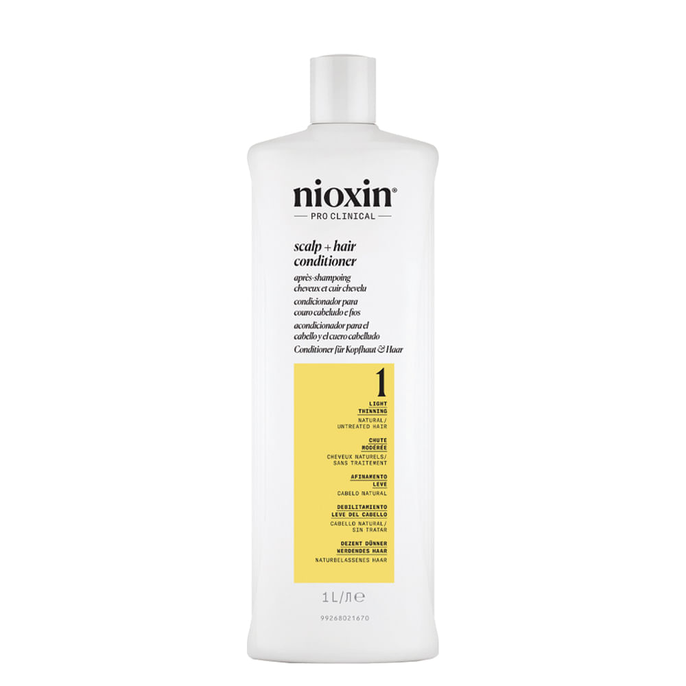 Condicionador Nioxin Cabelo Natural Com Afinamento Leve Sistema 1 1000 Ml