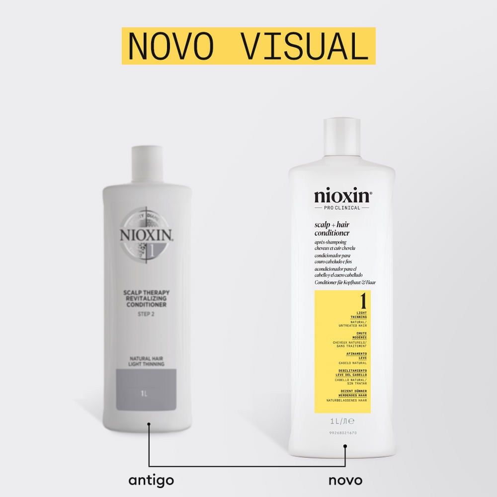 Condicionador Nioxin Cabelo Natural com Afinamento Leve Sistema 1 1000 ml
