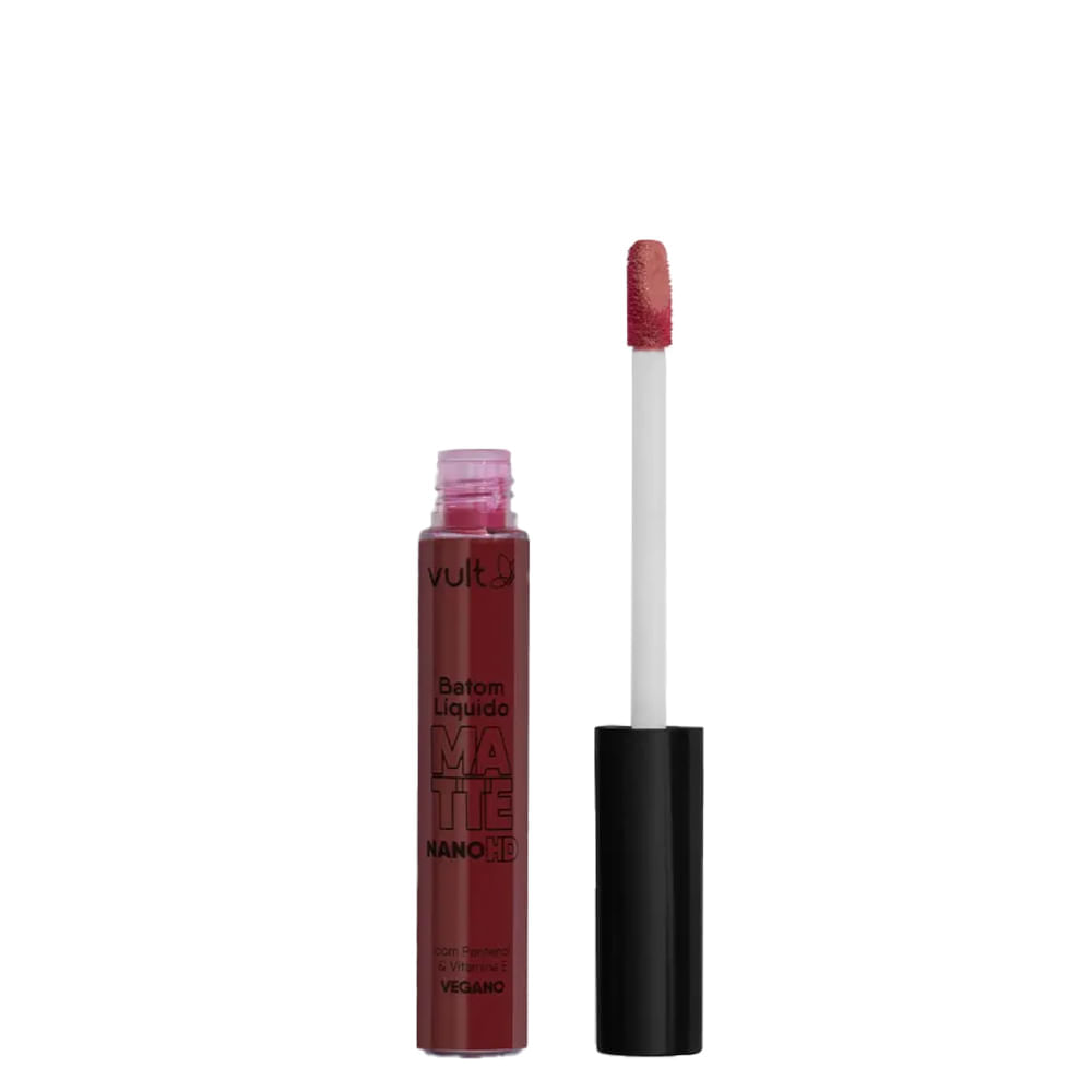 Batom Líquido Matte Vult Nano HD Bordô 5ml