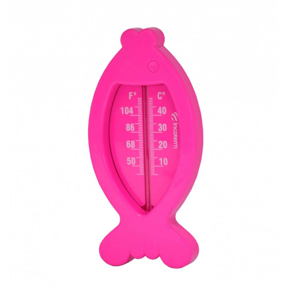 Termômetro Para Banho Em Formato De Peixe Rosa Incoterm