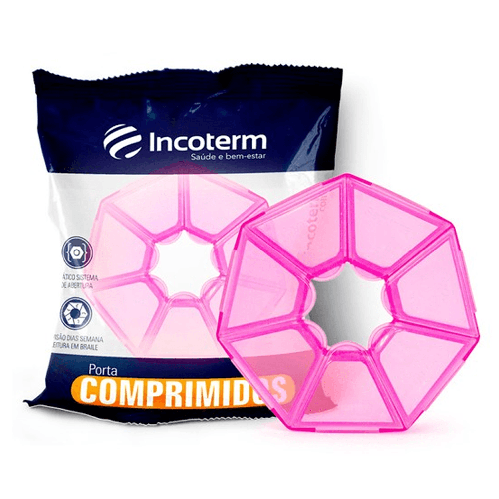 Porta Comprimidos Incoterm Rosa