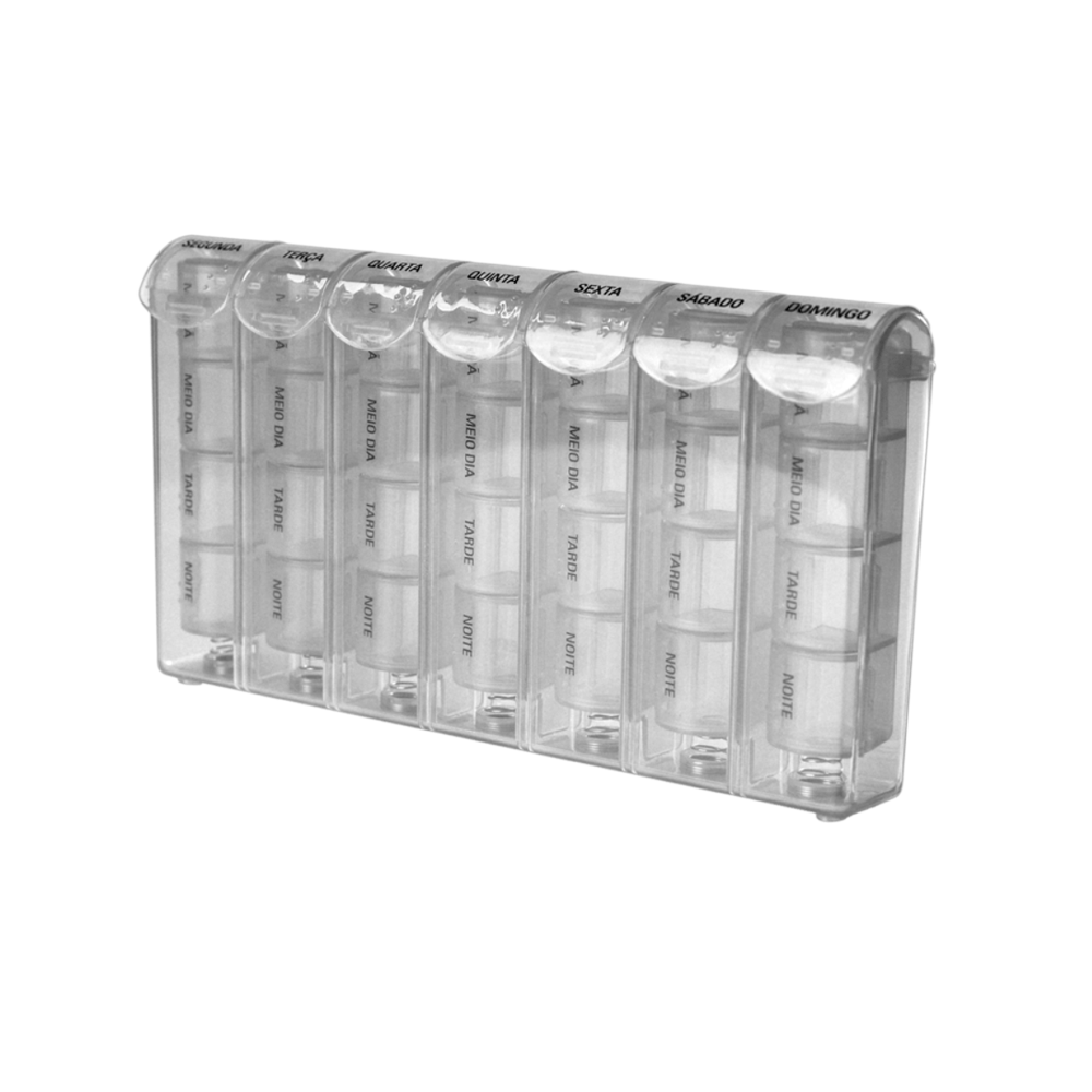 Porta Comprimidos Semanal Turno Translúcido Incoterm