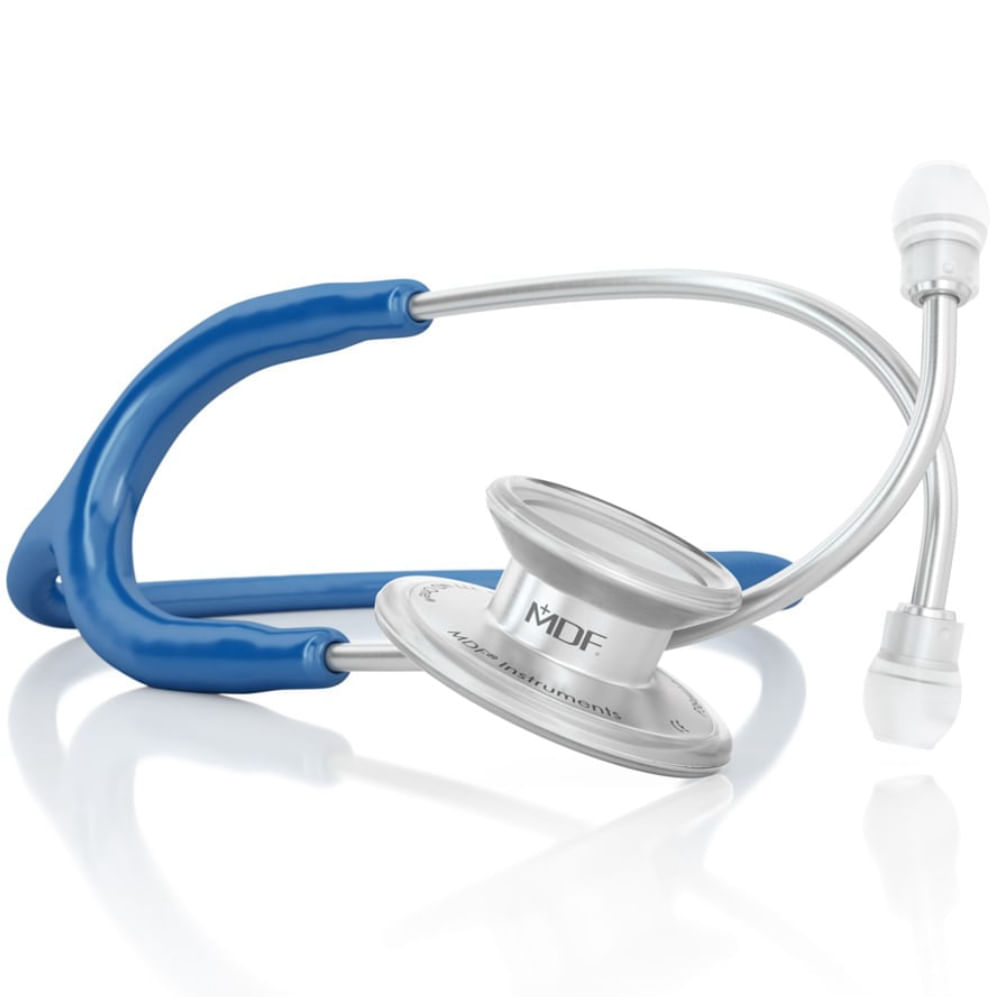 Estetoscópio Americano  Aço Inox Duplo One Blue  Mdf