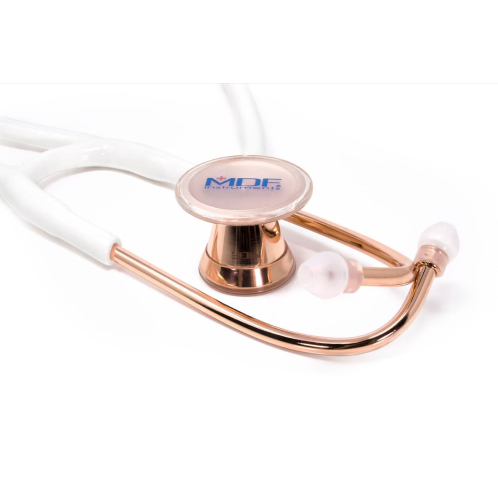 Estetoscópio Cardiology Classic Duplo Rose Gold White MDF
