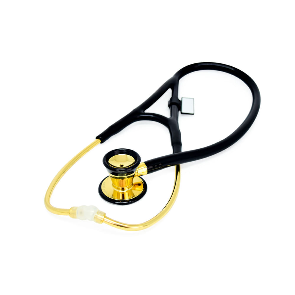 Estetoscópio Classic Cardiology Duplo Gold Black MDF 797