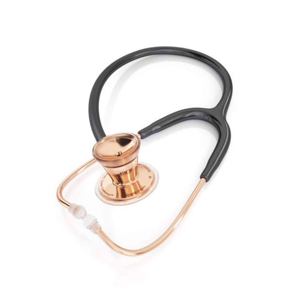 Estetoscópio Cardiology Duplo Rose Gold Black Mdf