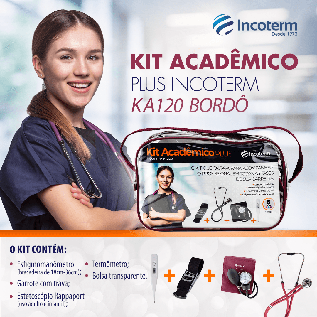 Kit Acadêmico Plus Ka120 Bordô Incoterm