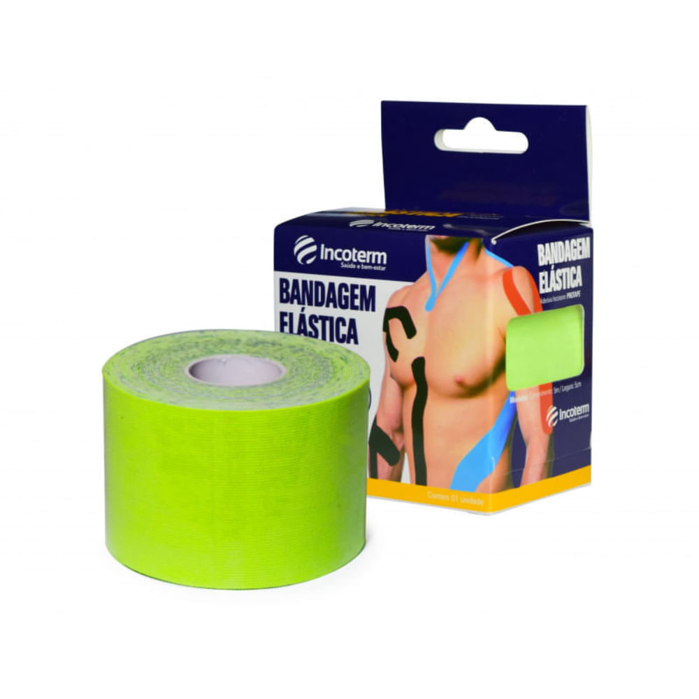 Bandagem Elástica Adesiva ProTape Neon Amarelo Incoterm