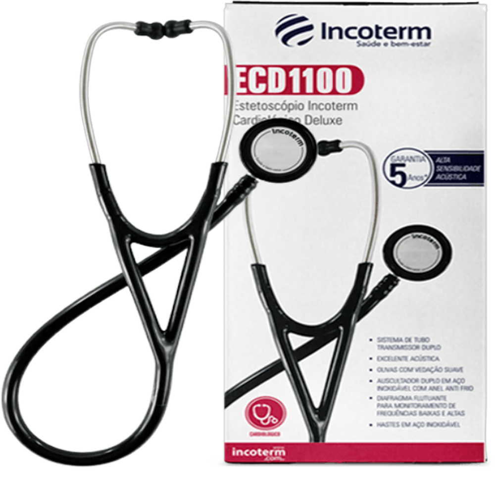 Estetoscopio Incoterm Cardiologico Deluxe Ecd1100 Incoterm