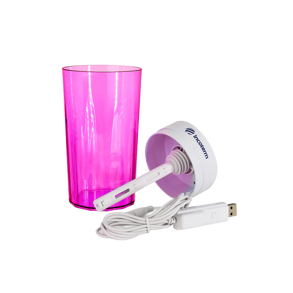 Umidificador Portátil De Mesa Pink Incoterm