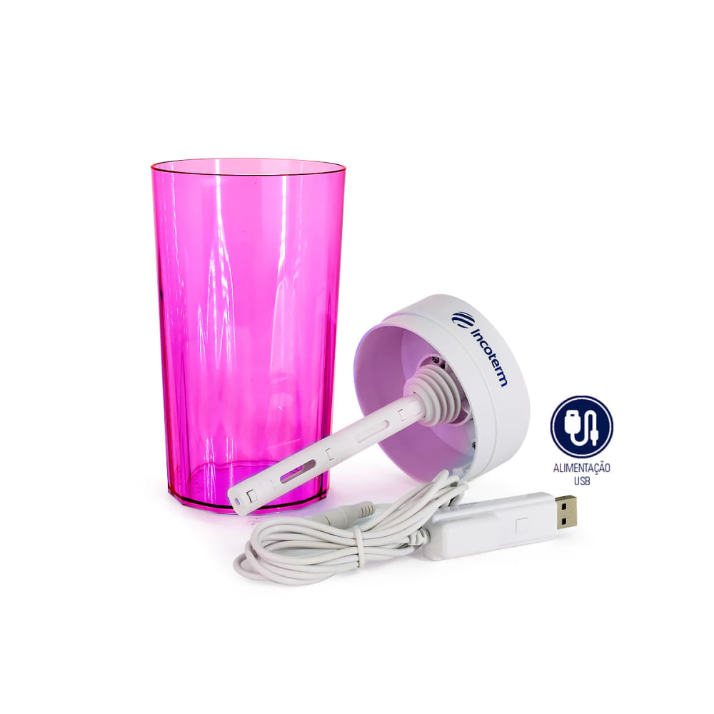 UMIDIFICADOR PORTÁTIL DE MESA PINK INCOTERM