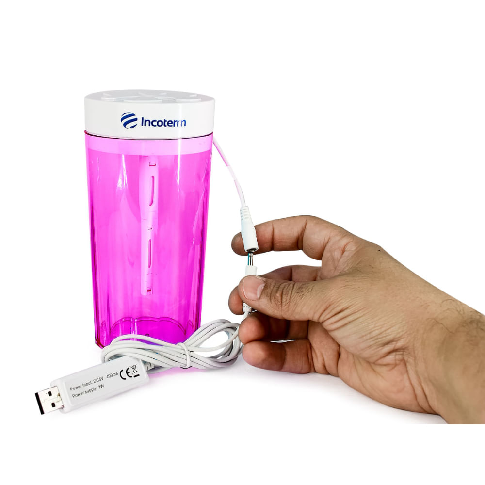 UMIDIFICADOR PORTÁTIL DE MESA PINK INCOTERM