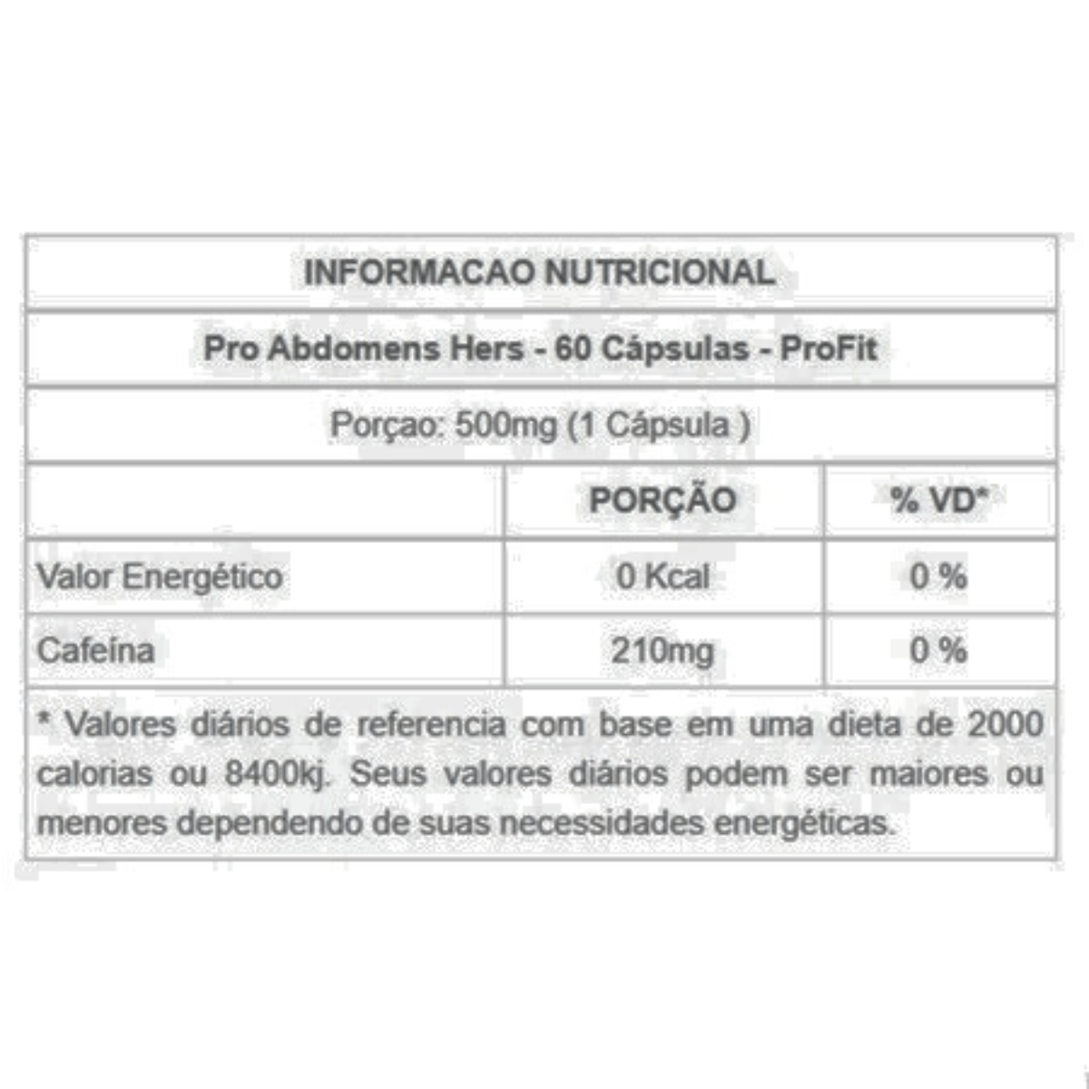 Pro Abdomên Hers Profit 60 Cápsulas