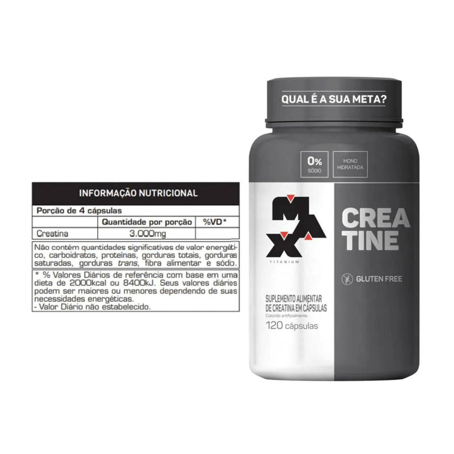 Creatina Max Titanium 120 Cápsulas