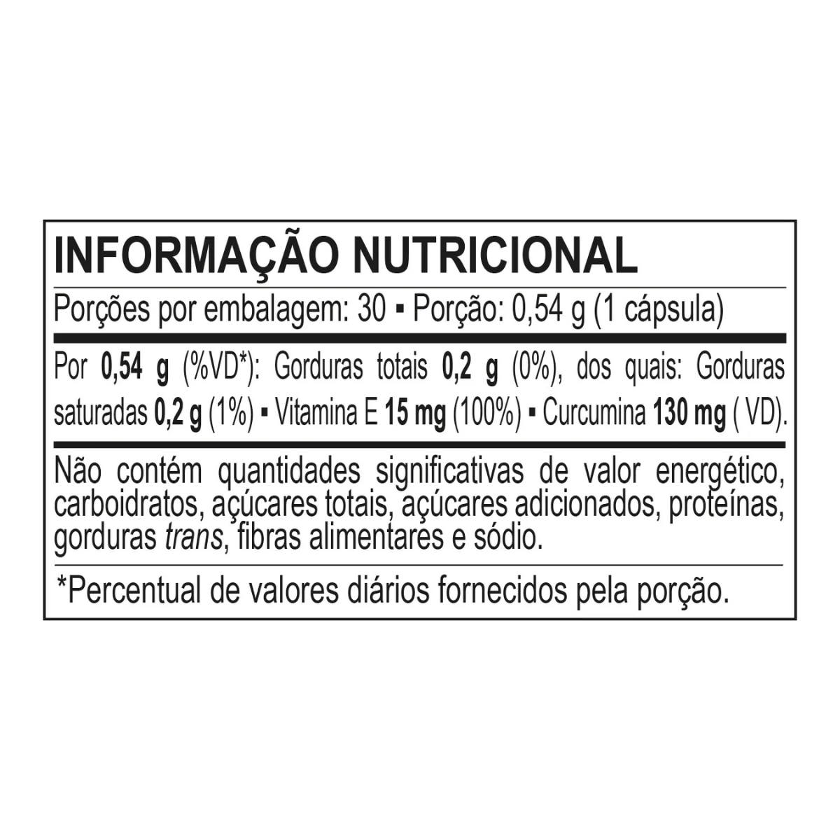 Curcumina Com vitamina E Bodyaction 30 Cápsulas