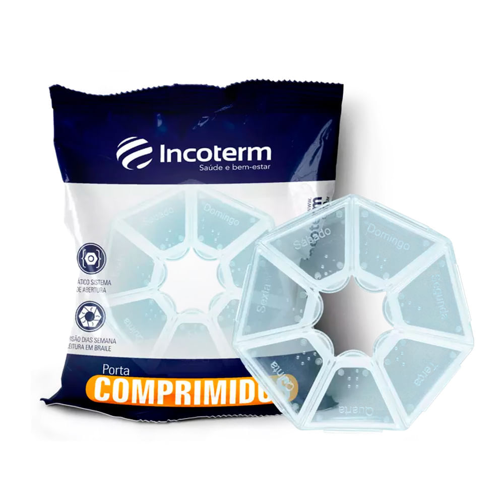 PORTA COMPRIMIDOS TRANSLUCIDO INCOTERM