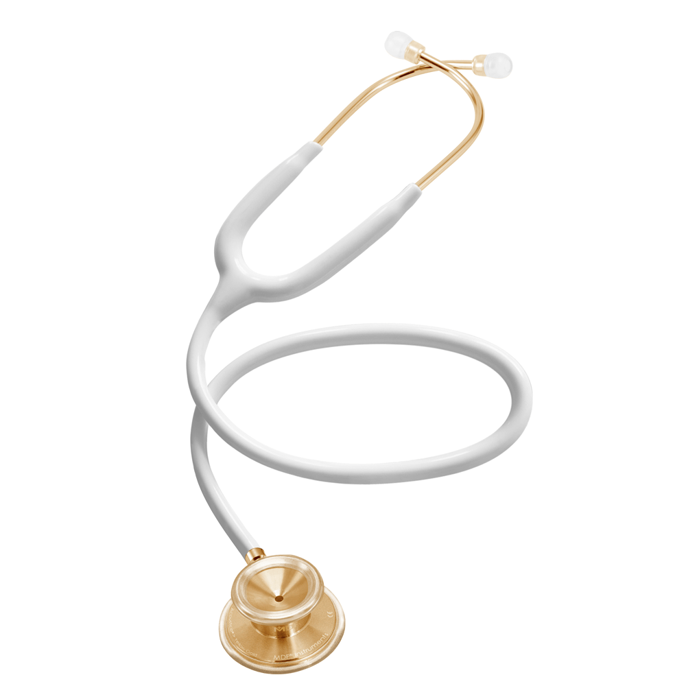 Estetoscópio 747 Xp Acoustica Deluxe Duplo Gold White Mdf