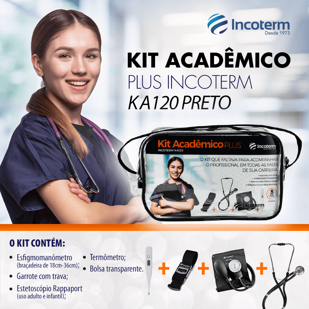 Kit Acadêmico Plus Ka120 Preto Incoterm