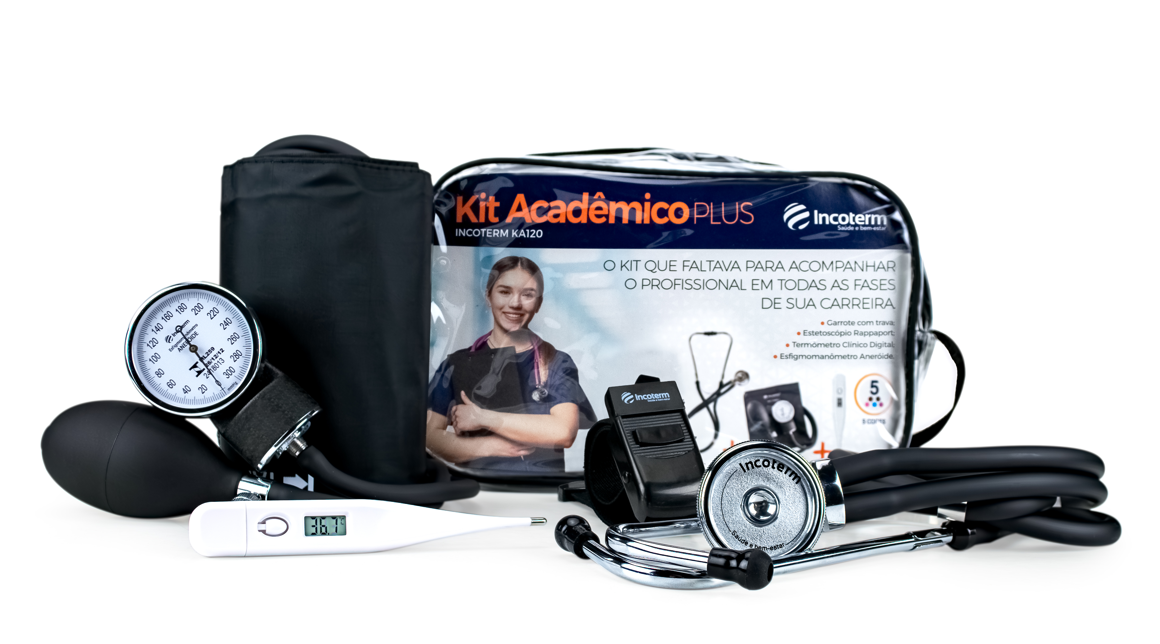 Kit Acadêmico Plus Ka120 Preto Incoterm