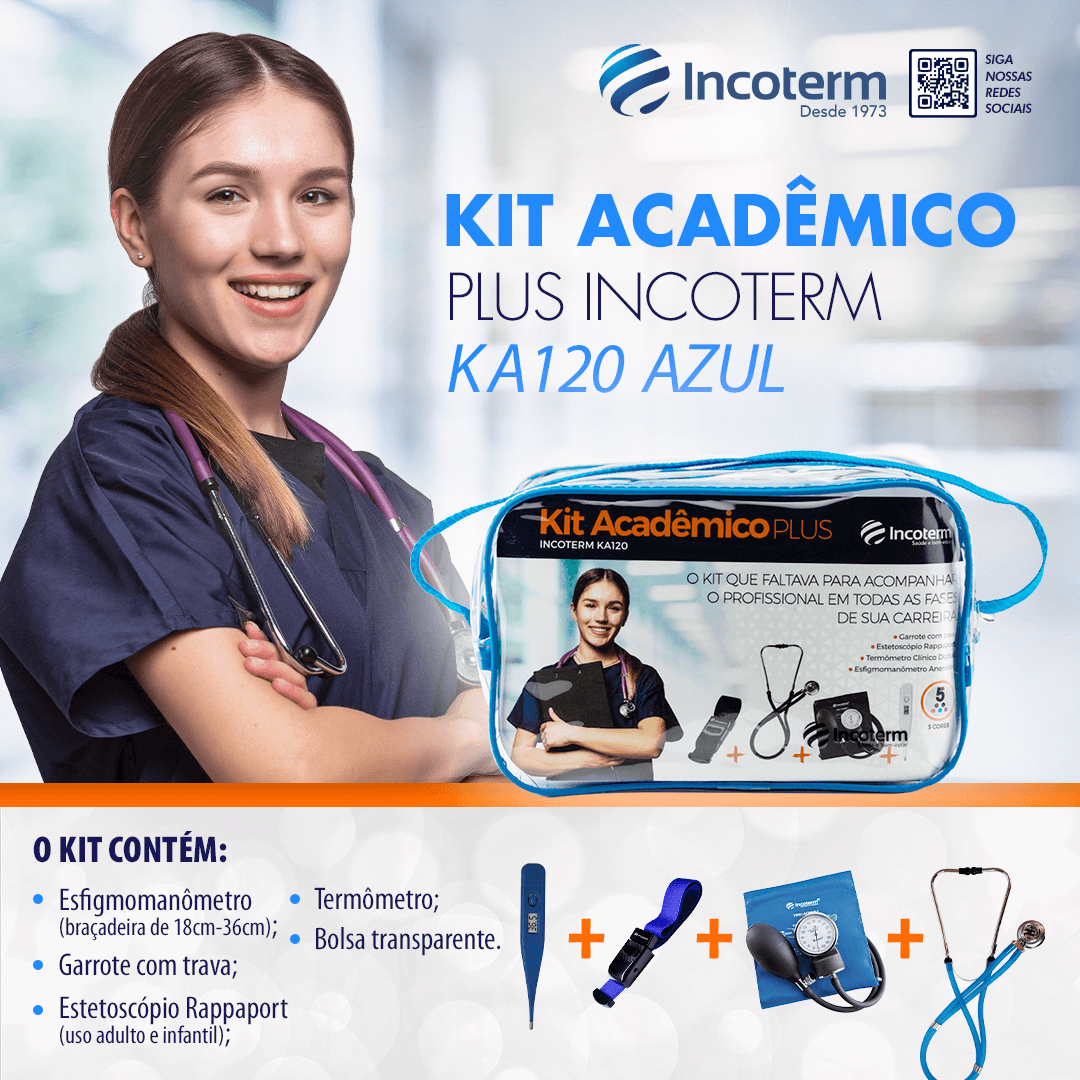 Kit Acadêmico Plus Ka120 Azul Incoterm