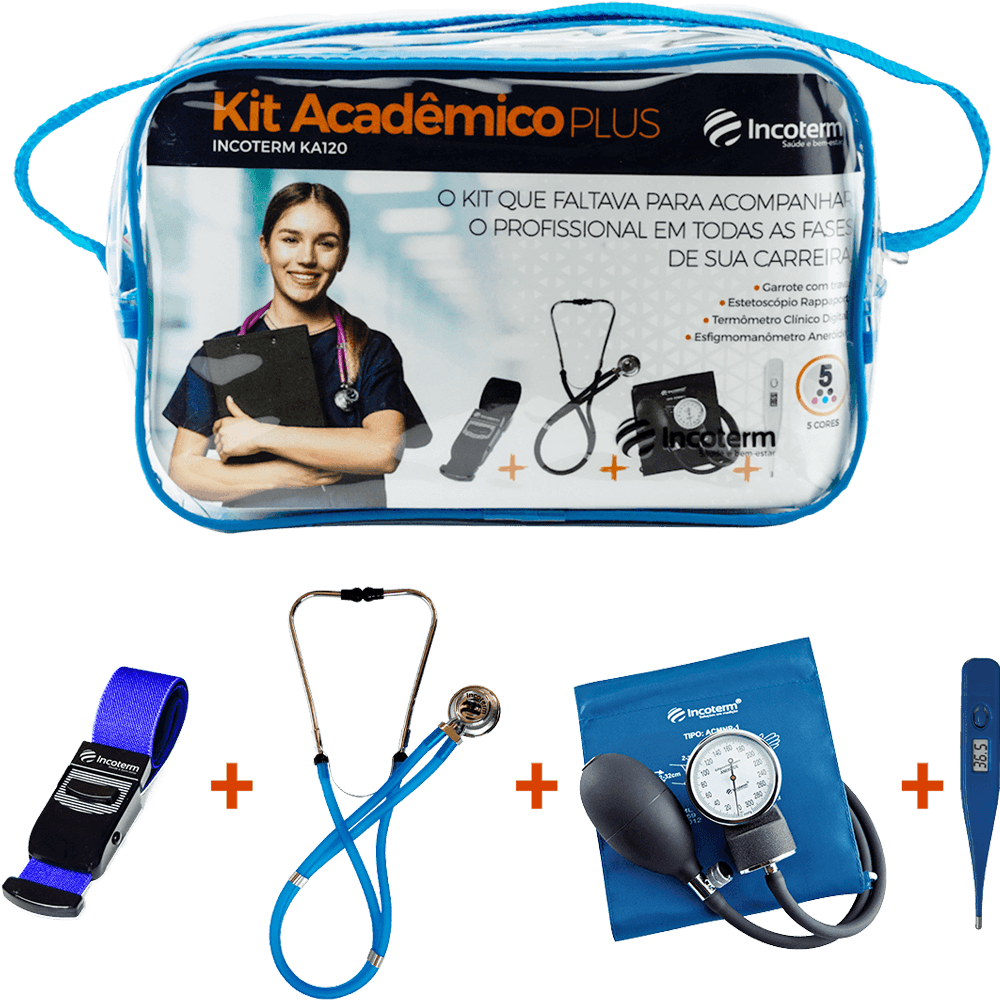 Kit Acadêmico Plus Ka120 Azul Incoterm