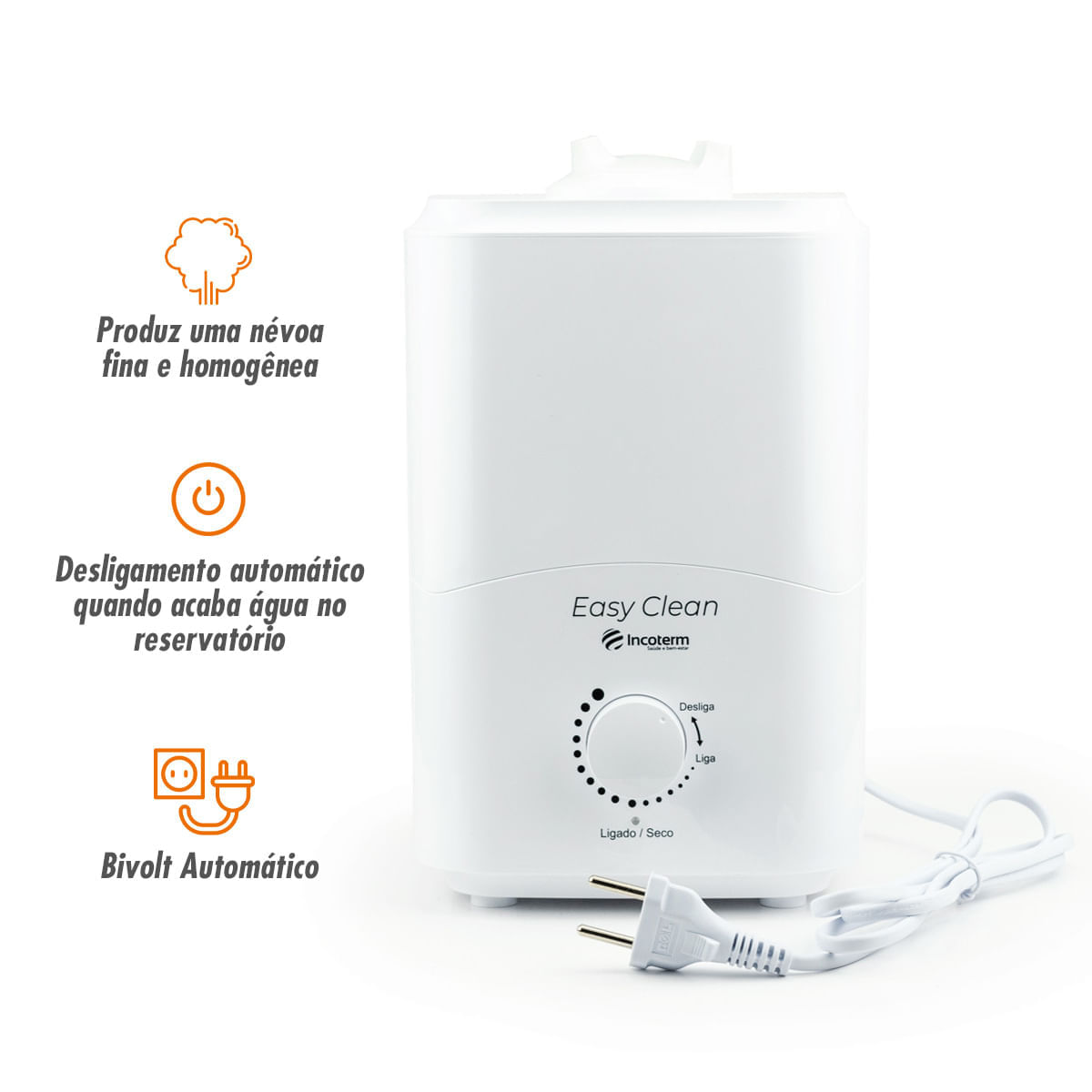 Umidificador de Ar UMD 130 Easy Clean Incoterm 3 Litros Branco