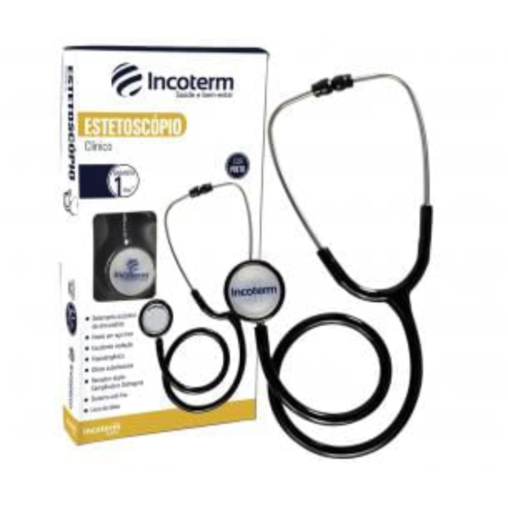 Estetoscópio Clínico Incoterm Preto