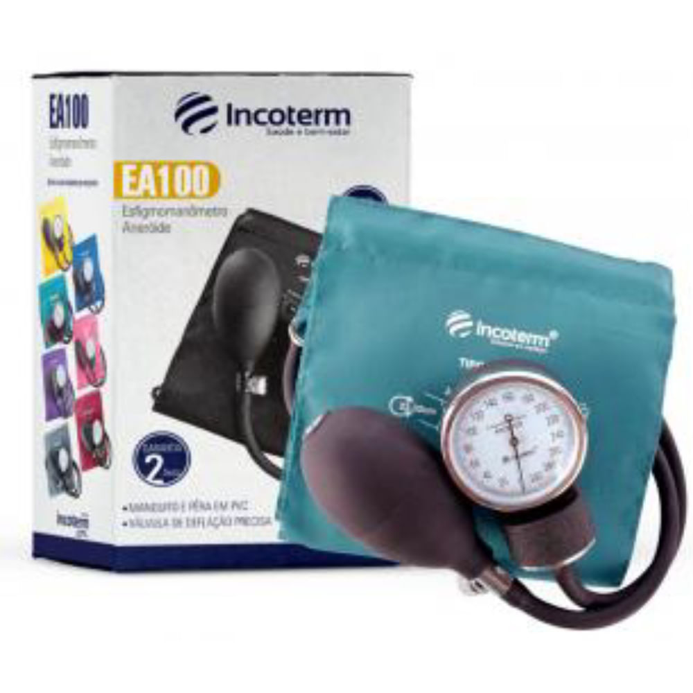 Esfigmomanômetro Aneróide Ea100 Incoterm Verde