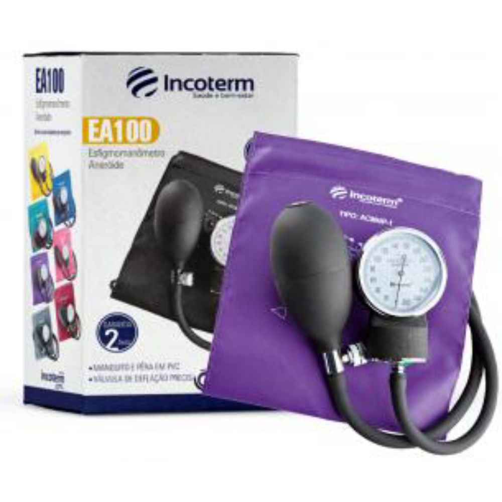 Esfigmomanômetro Aneróide Ea100 Incoterm Lilás